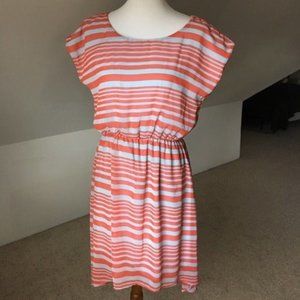 Striped Throw Over Light Summer Dress